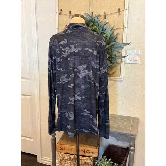 AVIA Black Camo 1/4 Zip Pullover Jacket Shirt XXL 2XL - Picture 6 of 7